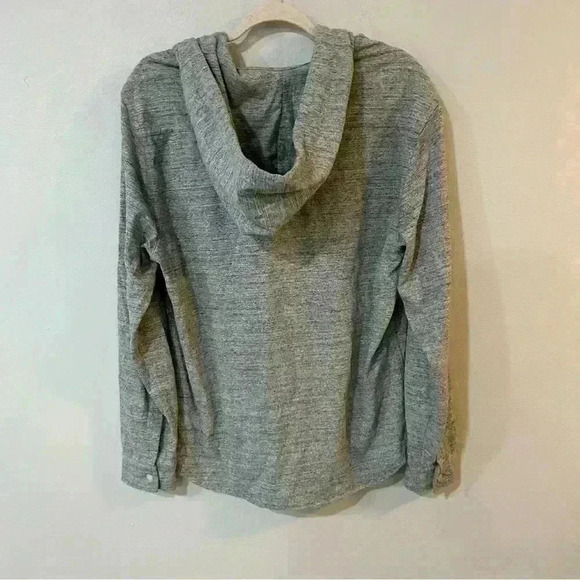 NWOT American Eagle Grey Hooded Button Down Super Soft Shirt Men’s Size Medium - Picture 4 of 4